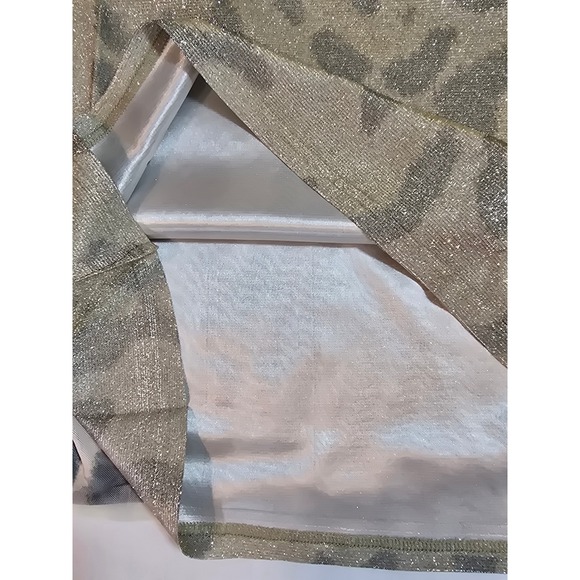 The Shabby Tree Leopard Print Sheer Overlay Poncho style Top size XL Sparkle New - Picture 16 of 16